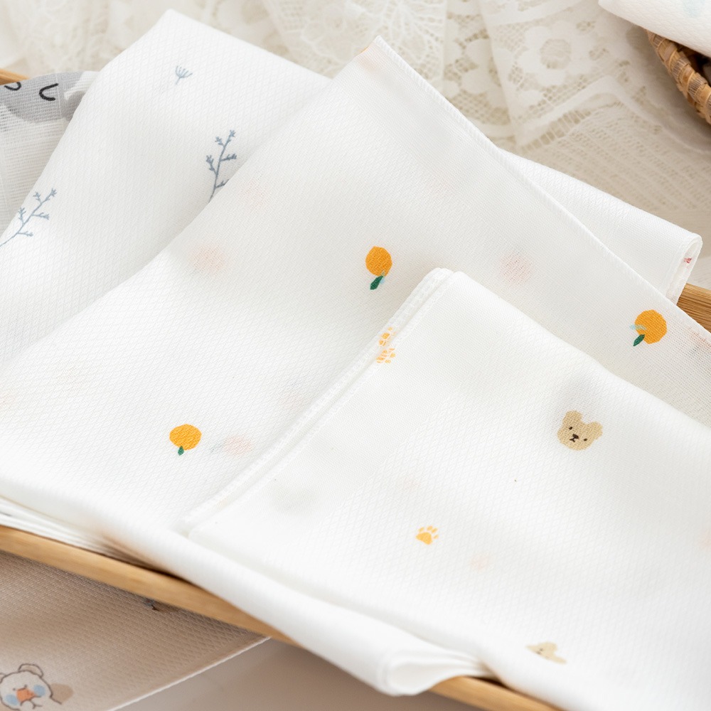 리에또 밤부 엠보 가제 무형광 아기 신생아 손수건 10매