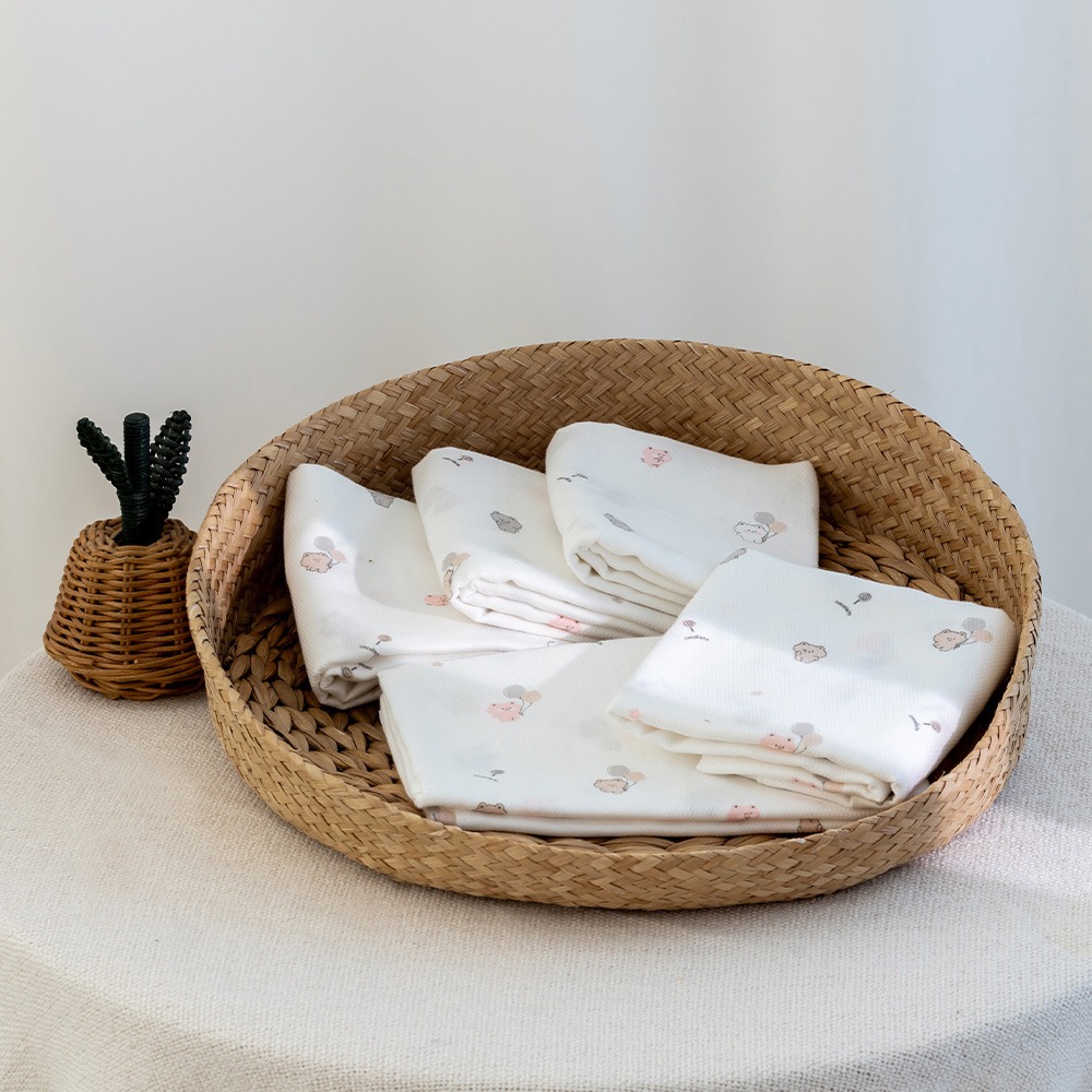 리에또 순면 천기저귀 대형 5매 신생아 목욕타올