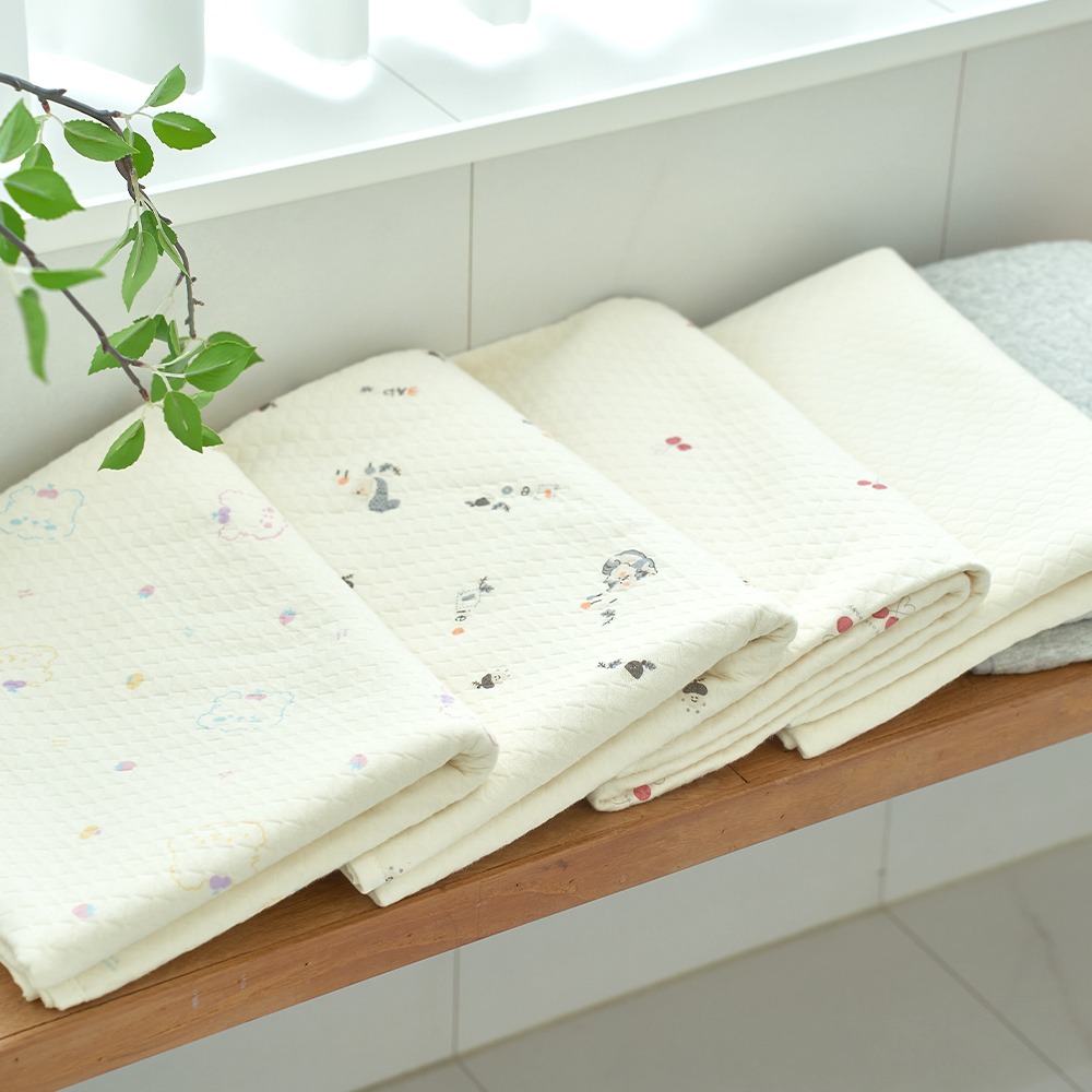 리에또 논슬립 순면 방수요 무형광 아기 침대 방수패드